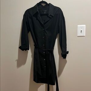 Banana Republic Black Long Sleeve Shirt Dress